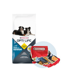 VERSELE-LAGA Opti Life Senior Medium&Maxi dla starszych psów ras średnich i dużych Drób 12,5 kg + ręcznik GRATIS