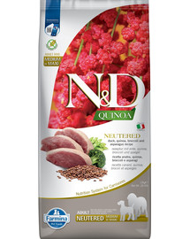 FARMINA N&D Quinoa Dog Neutered Adult Madium & Maxi duck, broccoli 12 kg