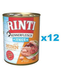 RINTI Kennerfleish Junior puszka 12x800 g dla szczeniąt