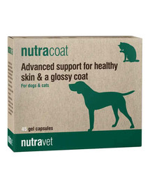 Nutracoat 45 kapsułek dla zdrowej skóry i sierści psów i kotów
