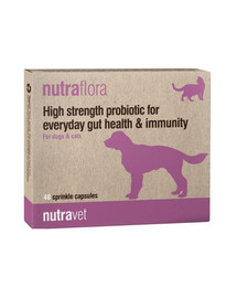 Nutraflora 48 kapsułek probiotyk wspomagający jelita i odporność psów i kotów