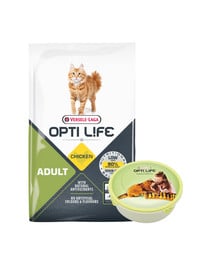 VERSELE-LAGA Opti Life Cat Adult Chicken 7.5 kg dla kotów dorosłych + pudełko GRATIS