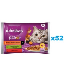 WHISKAS Tasty Mix Adult saszetki w sosie 52x85g dla dorosłych kotów