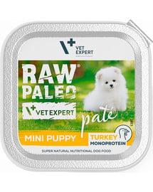 RAW PALEO Pate Puppy Mini Turkey 150 g pasztet dla szczeniąt indyk