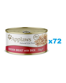 APPLAWS Cat Adult Chicken Breast with Duck in Broth pierś z kurczaka z kaczką w bulionie 72x156g
