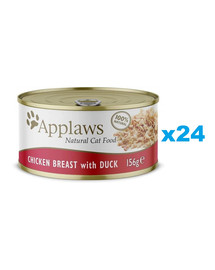 APPLAWS Cat Adult Chicken Breast with Duck in Broth pierś z kurczaka z kaczką w bulionie 24x156g