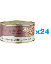 APPLAWS Cat Adult Tuna Fillet with Salmon in Jelly tuńczyk i łosoś w galarecie 24x70g