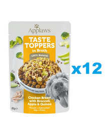 APPLAWS Taste Toppers Pierś z kurczaka, brokuł i quinoa w bulionie 12x85 g