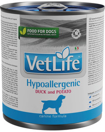 VetLife Hypoallergenic Duck & Potato karma dietetyczna dla psów 300 g
