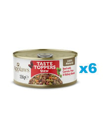 APPLAWS Taste Toppers Stew gulasz dla psa różne smaki 6x156 g