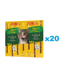 JOSERA JosiCat Meat Sticks pałeczki z kurczakiem i kaczką dla kota 20x35g