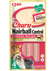 Churu Hairball Chicken 4x14 g przysmak odkłaczający z kurczakiem