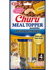 Meal Topper Chicken Cheese 4x14 g kremowy dodatek z kurczakiem i serem do karmy dla kotów