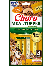 Dog Meal Topper Chicken 4x14 g kremowy dodatek z kurczakiem do karmy dla psów
