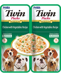 Dog Twin Kurczak, warzywa w bulionie dla psów 2x40 g
