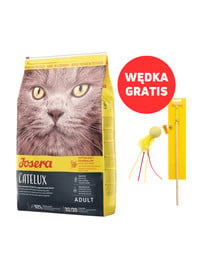 JOSERA Cat Catelux 10 kg karma przeciwdziałająca tworzeniu kul włosowych + wędka GRATIS