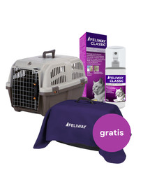 TRIXIE Transporter "Skudo" 3: 40x39x60 cm + FELIWAY Classic Spray + kocyk GRATIS