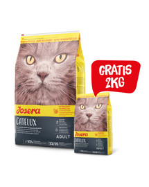 JOSERA Cat Catelux 10 kg karma przeciwdziałająca tworzeniu kul włosowych + 2 kg karmy GRATIS