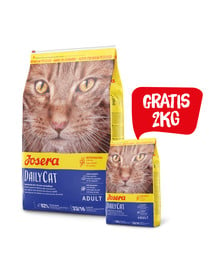 JOSERA Daily Cat 10 kg bezzbożowa karma dla dorosłych kotów + 2 kg karmy GRATIS