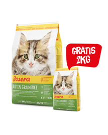 JOSERA Kitten GrainFree Sucha karma dla kociąt 10 kg + 2 kg karmy GRATIS