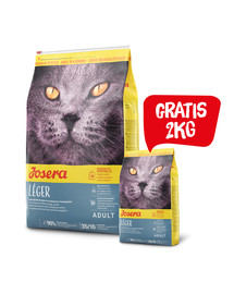 JOSERA Cat Leger dla kotów mało aktywnych i po kastracji 10 kg + 2 kg karmy GRATIS