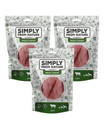 SIMPLY FROM NATURE Meat Strips Mięsne paski z wołowiny dla psów 3x80 g