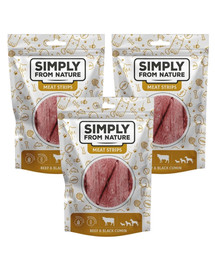 SIMPLY FROM NATURE Meat Strips Mięsne paski z wołowiną i czarnuszką dla psów 3x80 g