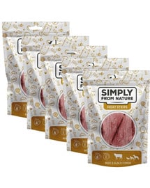 SIMPLY FROM NATURE Meat Strips Mięsne paski z wołowiną i czarnuszką dla psów 5x80 g