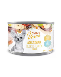 Dog Verve GF Adult Small Duck&Turkey 200 g bezzbożowa mokra karma z kaczką i indykiem dla psów małych ras
