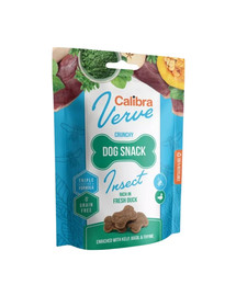 Dog Verve Crunchy Snack Insect&Fresh Duck 150 g bezzbożowe przysmaki z owadami i kaczką