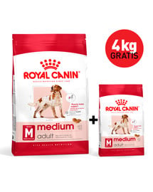 ROYAL CANIN Medium Adult 15kg karma sucha dla psów dorosłych, ras średnich + 4 kg karmy GRATIS