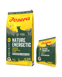 JOSERA Nature Energetic 12,5kg dla dorosłych aktywnych psów + 900g GRATIS