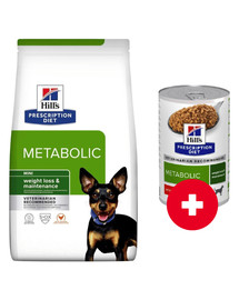 HILL'S Prescription Diet Canine Metabolic Mini 6 kg dla psów z nadwagą małe rasy + 1 puszka GRATIS