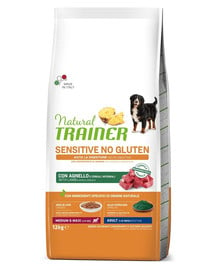 Natural Sensitive No Gluten Medium Maxi Adult z jagnięciną12kg