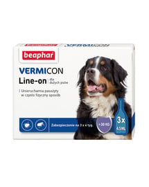 Vermicon Line-On Dog L Krople Przeciw Pchłom i Kleszczom Duże Psy 3x4,5 ml