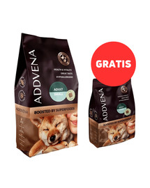 ADDVENA Boosted by Superfoods Adult small 10kg dla psów ras małych + 2,5 kg GRATIS