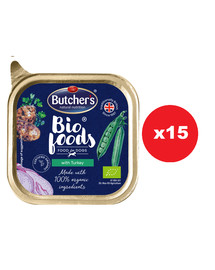 BUTCHER'S Bio Foods pasztet 15x150 g karma dla dorosłych psów