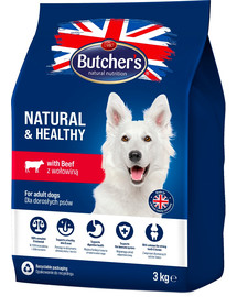 Natural&Healthy Dog Dry z wołowiną 3 kg