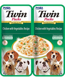 INABA Dog Twin Packs karma uzupełniająca w bulionie dla psów 2x40 g