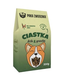 Dzik z gruszką 200 g ciastka dla psa