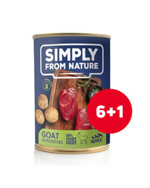 SIMPLY FROM NATURE Mokra karma dla psa Kozina z ziemniakami 6 x 400 g + 1 GRATIS