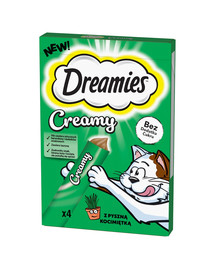 DREAMIES Creamy karma uzupełniająca z pyszną kocimiętką dla kota 4x10 g