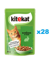 KITEKAT Królik w sosie 28x85 g dla dorosłych kotów