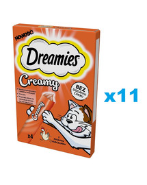 DREAMIES Creamy karma uzupełniająca z pysznym kurczakiem dla kota 44x10 g