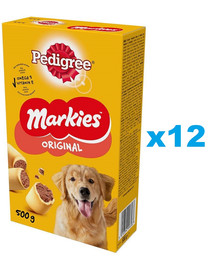 PEDIGREE Markies Original 12x500g chrupiące ciasteczka dla dorosłych psów