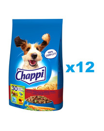 CHAPPI 12x500 g - sucha karma dla psów z wołowiną, drobiem i warzywami