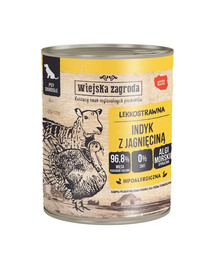 Indyk z jagnięciną 800 g bezzbożowa mokra karma dla psa