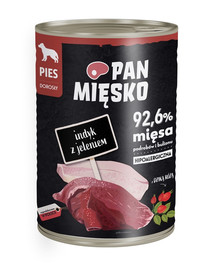 Indyk z jeleniem mokra karma dla psów 400 g