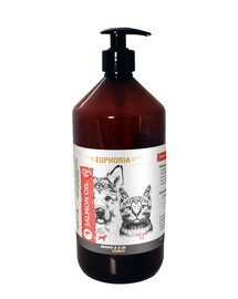 EUPHORIA Salmon Oil 1 L olej z łososia dla psów i kotów