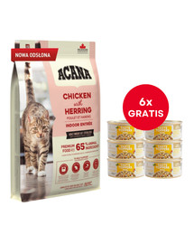 ACANA Indoor Entrée Cat 4,5 kg + APPLAWS Cat Adult Tuna Fillet with Salmon in Jelly tuńczyk i łosoś w galarecie 6 x 70g GRATIS